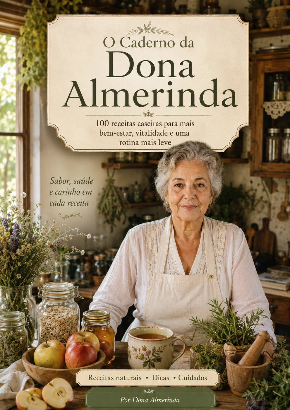 Capa do Caderno da Dona Almerinda em um tablet