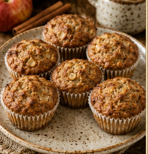 Muffins caseiros de banana e aveia
